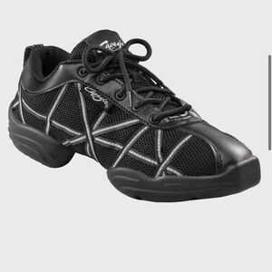 CAPEZIO black / pink Web dance sneaker US size 6